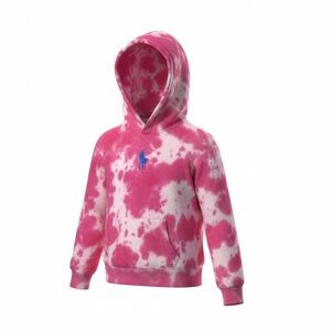 Polo Ralph Lauren Girls Tie-Dye Hoodie – Pink/White – Size 5